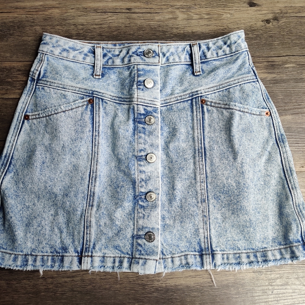 Abercrombie & Fitch Light Blue Denim Mini Skirt